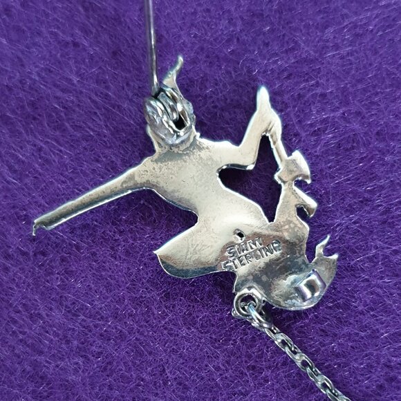 Rare Antique 1920s Siam Sterling Silver Mekkala & Ramasoon Sweater Cloak Pin - Picture 9 of 10